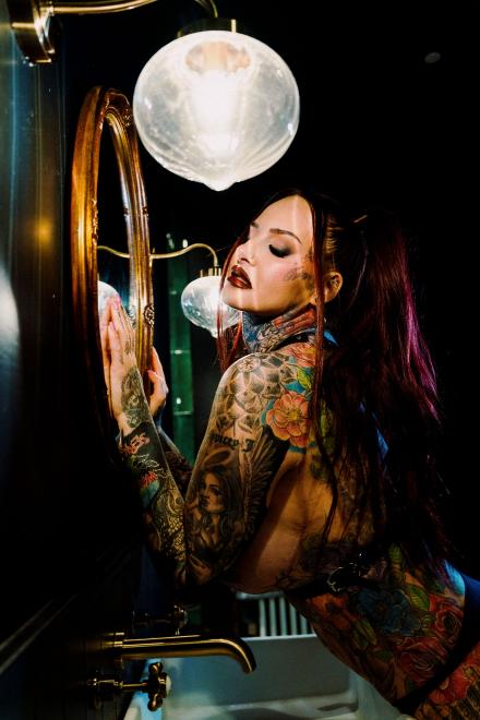 Jem Lucy from Ex On The Beach on location at Babestation TV