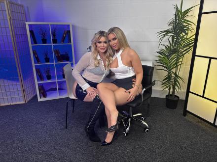 Karlie Simon poses with a babestation babe