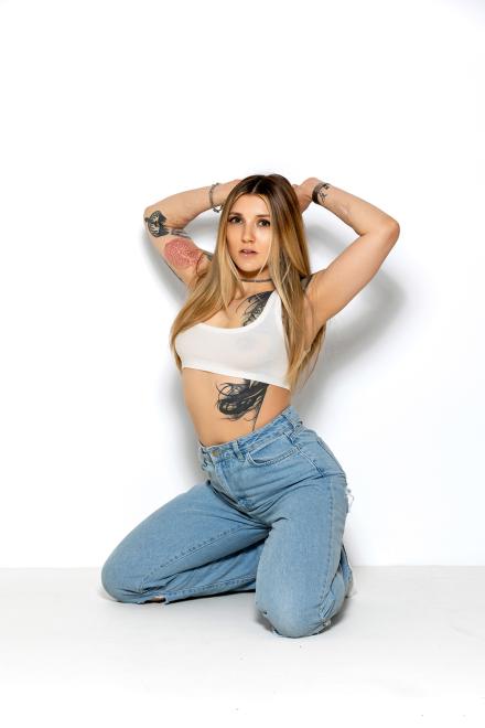 Petite model Courtney Rae on a white background for International Women's Day on Babestation Petite model Courtney Rae on a white background for International Women's Day on Babestation