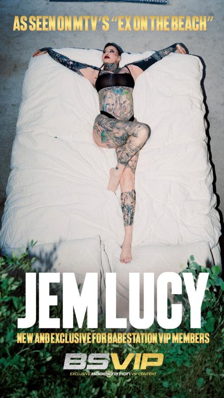 Jem Lucy from Ex On The Beach on location at Babestation TV